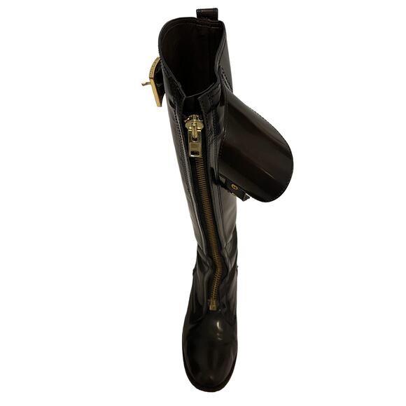 Tory Burch Marco Brown Leather Riding Boots Size 7.5 - Picture 6 of 11